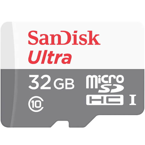 بطاقة ذاكرة SanDisk Ultra Micro – سرعة 100MB/s | سعة 32GB بطاقة ذاكرة SanDisk Ultra Micro – سرعة 100MB/s | سعة 32GB